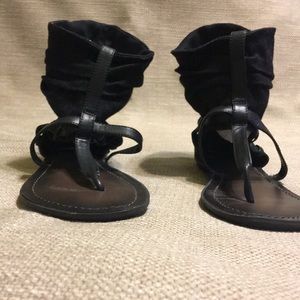 B Backer, Gladiator Sandals, Black